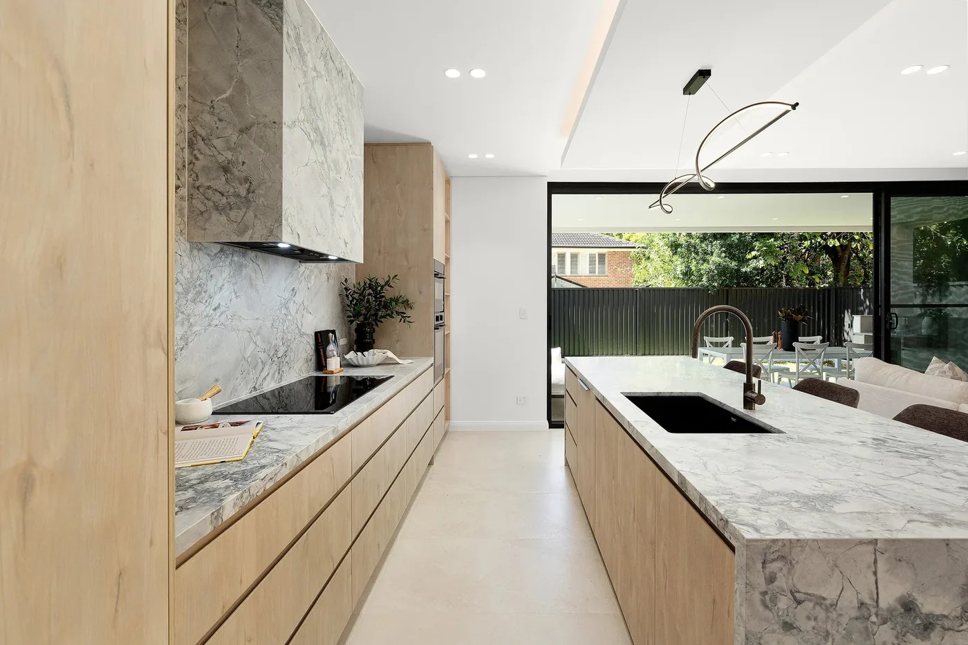 Aluminium kitchen window and glazing in a custom Sydney residence