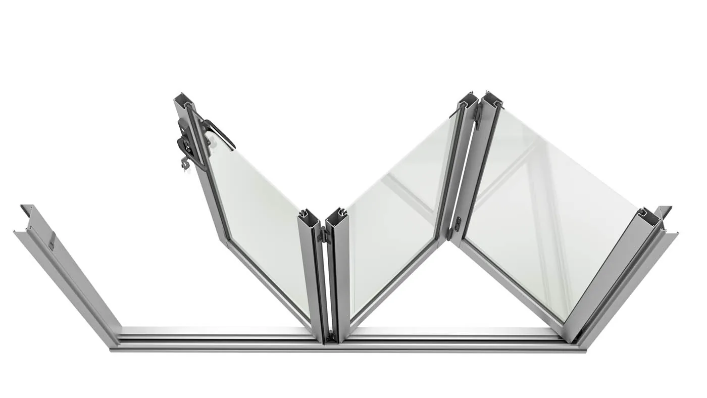 Aluminium bi-fold door system fabricated by AGM Windows And Doors