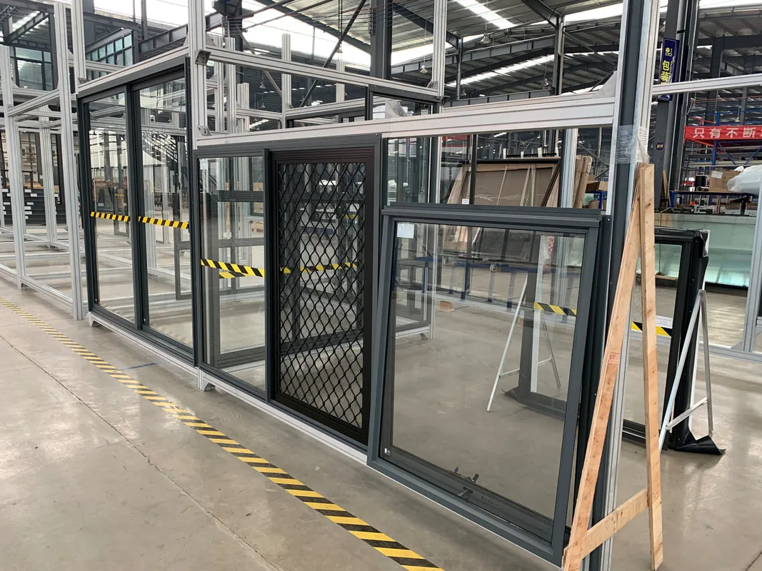 Aluminium window fabrication at the AGM warehouse in Campbelltown